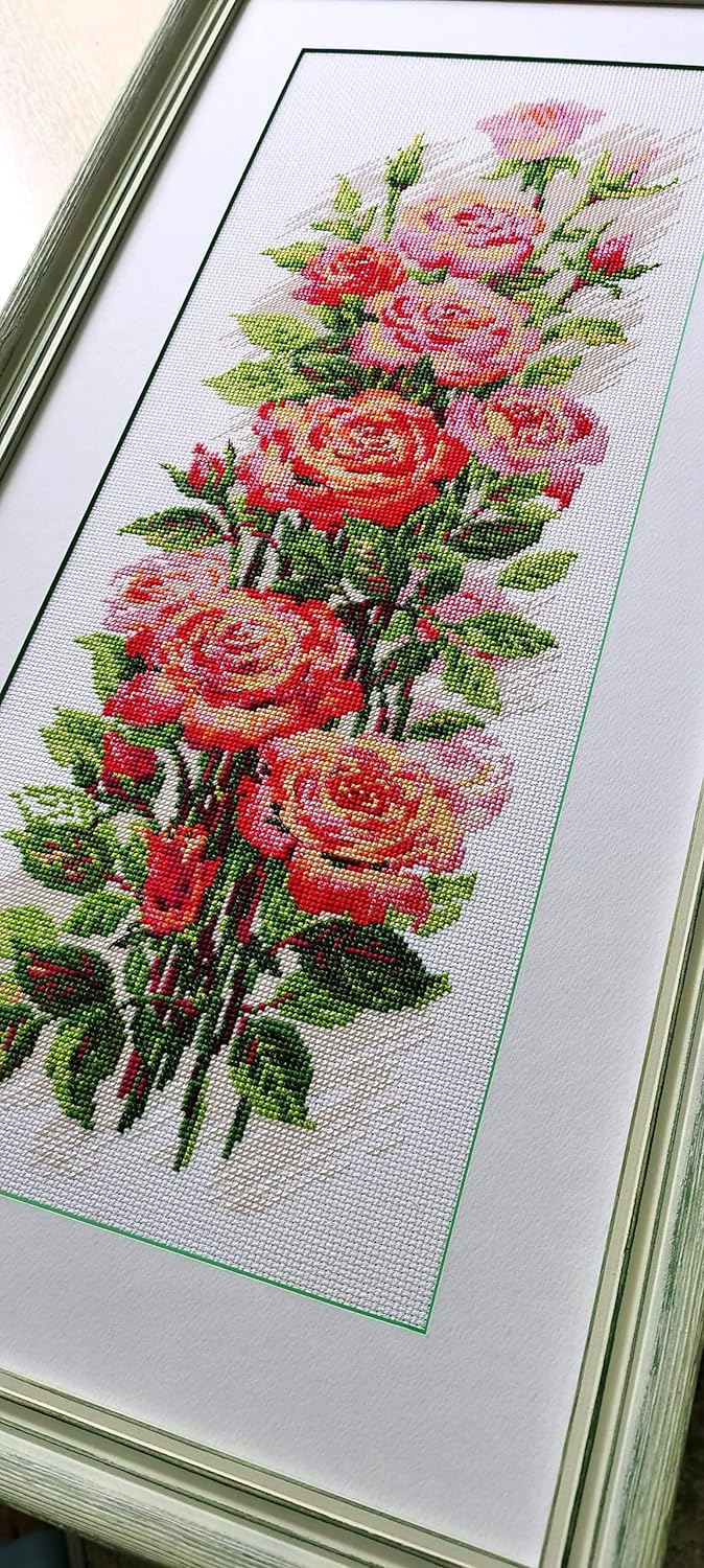 RIOLIS Counted Cross Stitch Kit 7.75"X19.75"-Blooming Roses (14 Count)