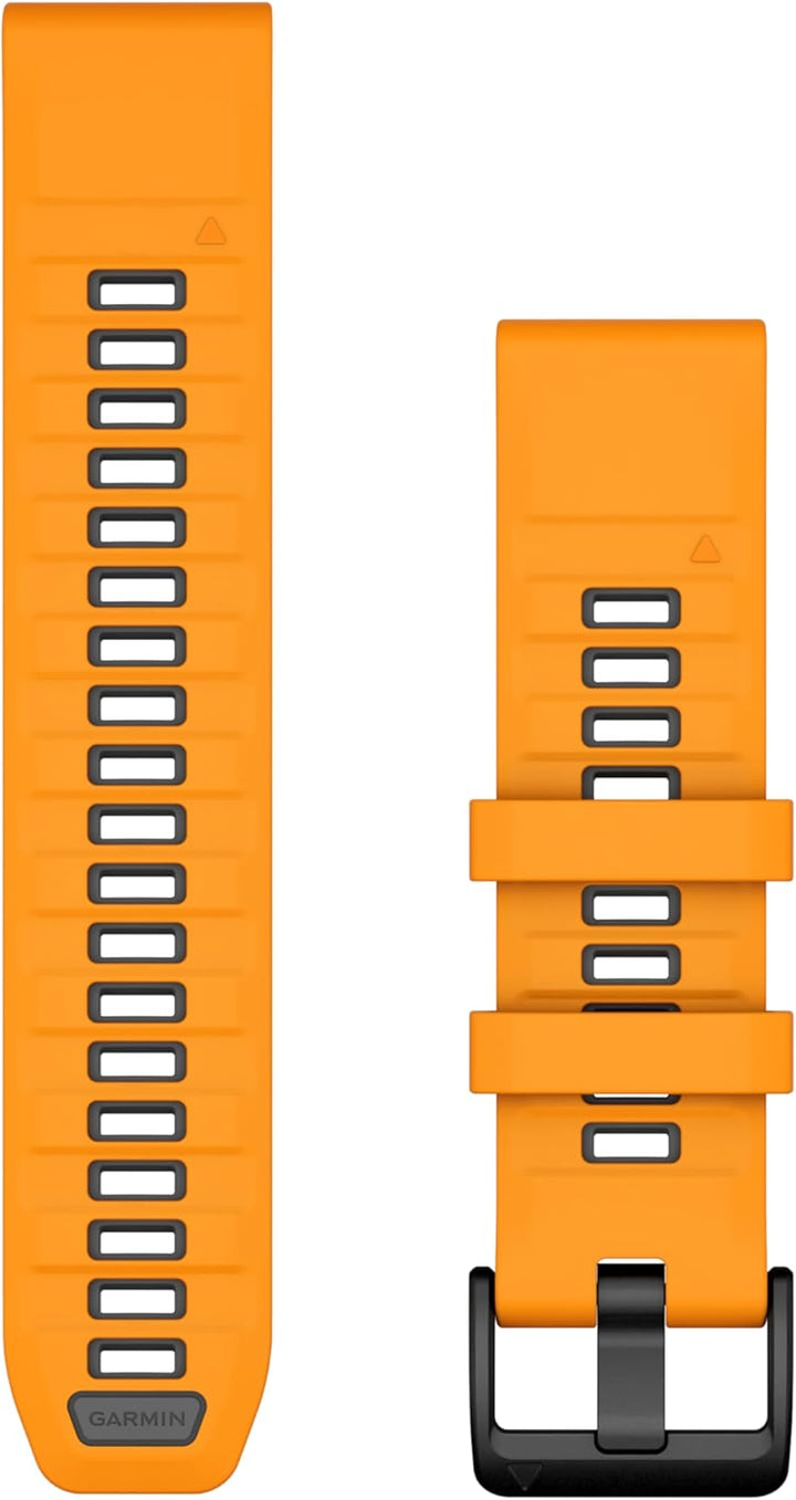 Garmin QuickFit, 22 mm SparkOrange/Graphit-Silikonband SparkOrange 22 mm Einfarbig, SparkOrange 22 m