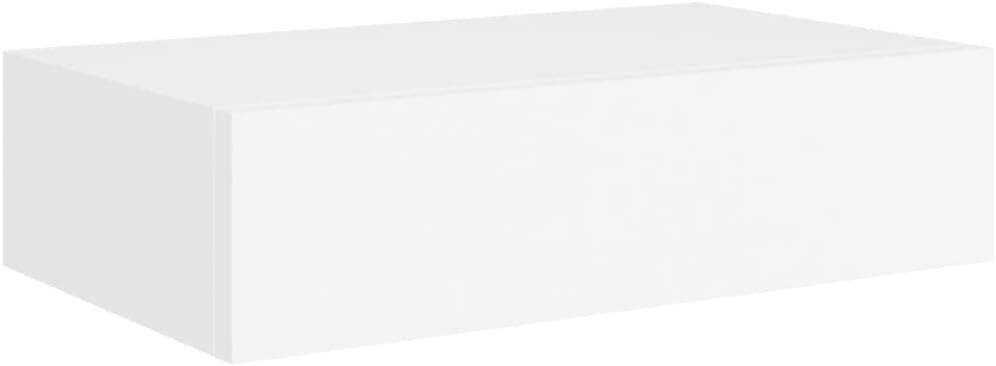 Schubladenregal 40x23,5x10 cm 2 Pcs 40x23,5x10 cm MDF, Metall Weiss Wandschrank Mit Schublade Mit Sc