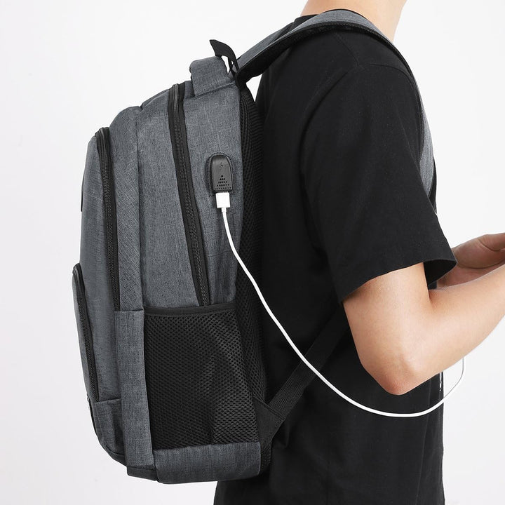 YAMTION Laptop Rucksack,Rucksack Herren mit USB-Ladeanschluss Schulrucksack Jungen Teenager mit 15,6