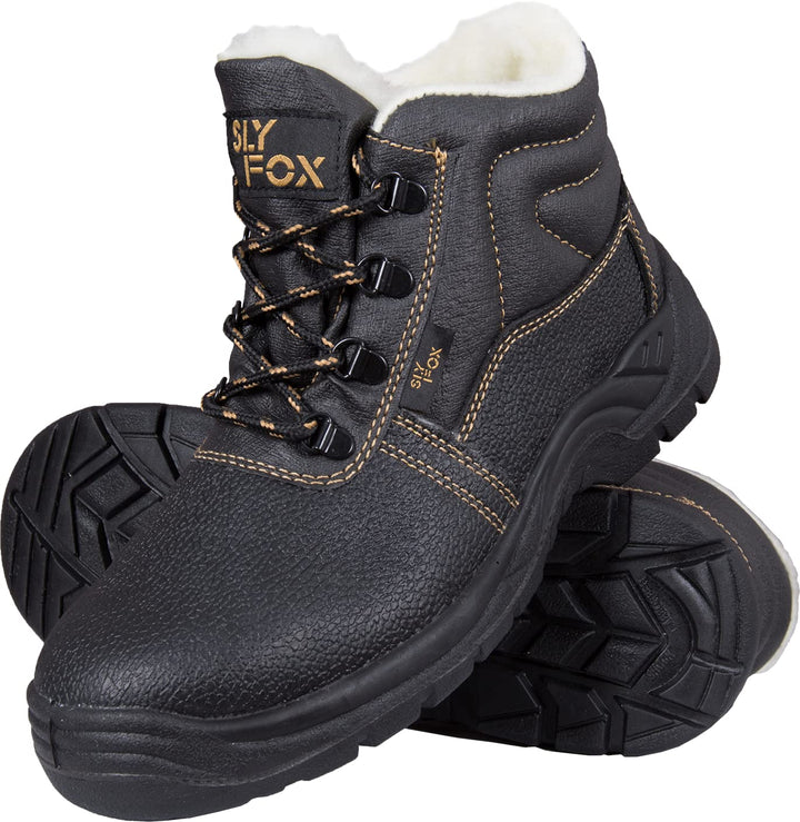 Ogrifox OX-SLX-TO-SB Arbeitsschuhe Herren, Damen | Sicherheitsschuhe | Mit Schafsfell isoliert | Saf