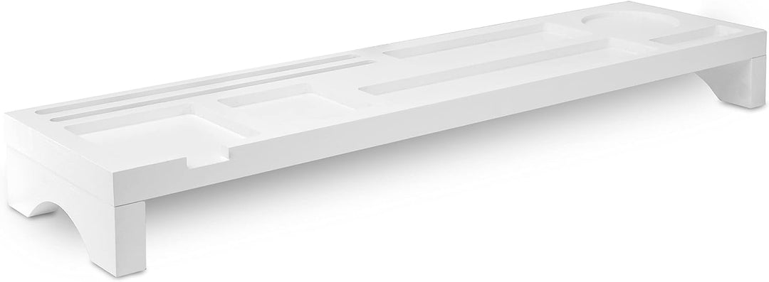 Rubberneck Bambus Schreibtisch Organizer mit Handy-, Tablethalterung - für Tastatur, Maus, Büro Zube