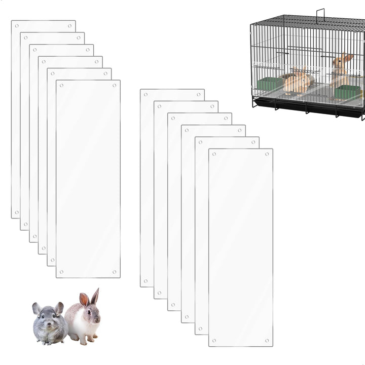 Haustierkäfig-Einlage,12 Stück Transparente Haustierkäfig Einlage PVC Haustierkäfigeinlage 35.6x11.5