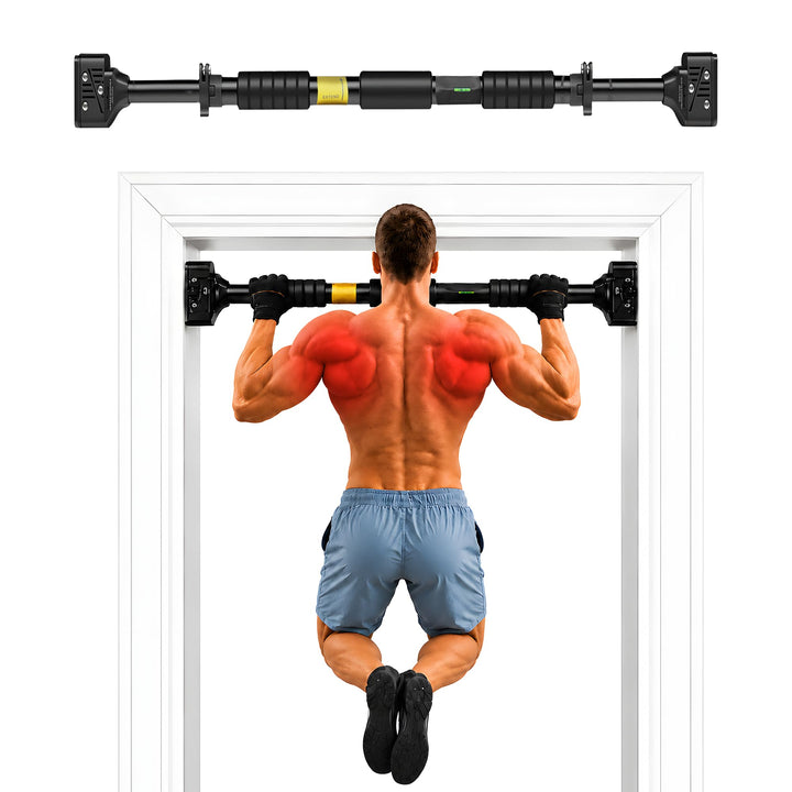 Length Adjustable Pull Up Bar for Doorway - 200KG Capacity 72-95 CM No Screw Home Gym Exercise Equip