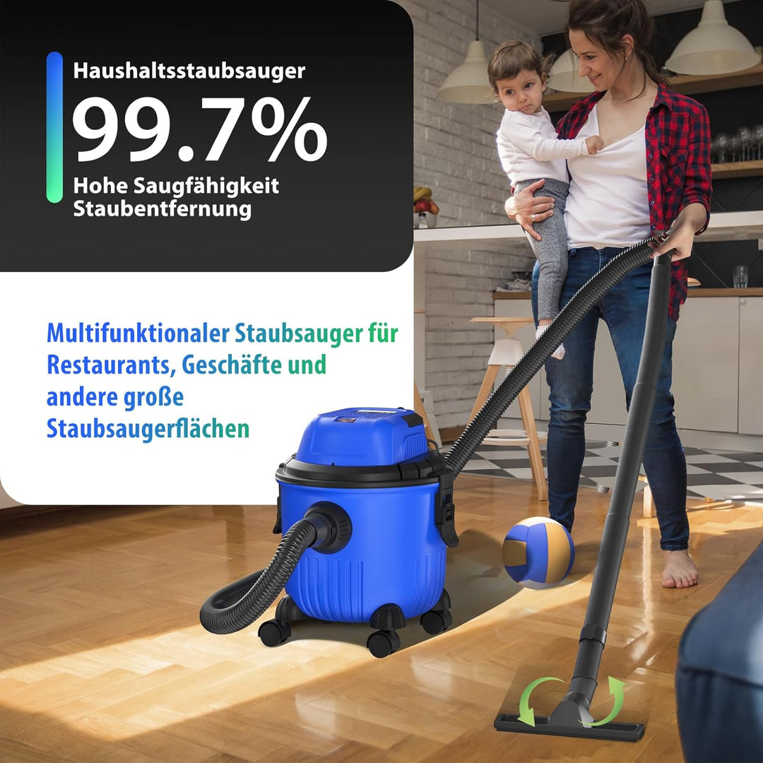 Industriestaubsauger Hoover Nass-Trocken-Sauger, 4800 W, leistungsstarke Saugkraft, ohne Staubbeutel