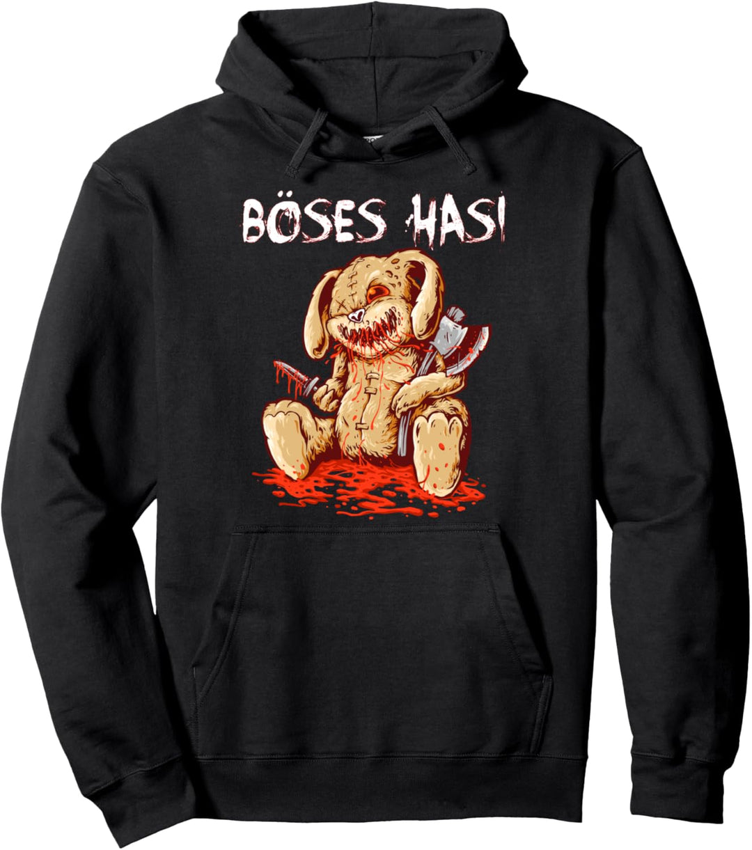 Böses Hasi lustiges Bunny Halloween Pullover Hoodie