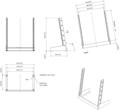 StarTech.com 12U Desktop Rack - 12U-Rack - Audio-Video-Rack - Computer-Rack - Open Rack - Rack 19 12