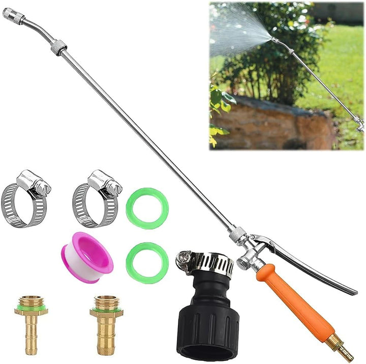 Hojalis Sprühstab-Ersatz, 72cm Garten Giessstab Metall, mit Universeller Messingersatz 3/8" und 3/4"