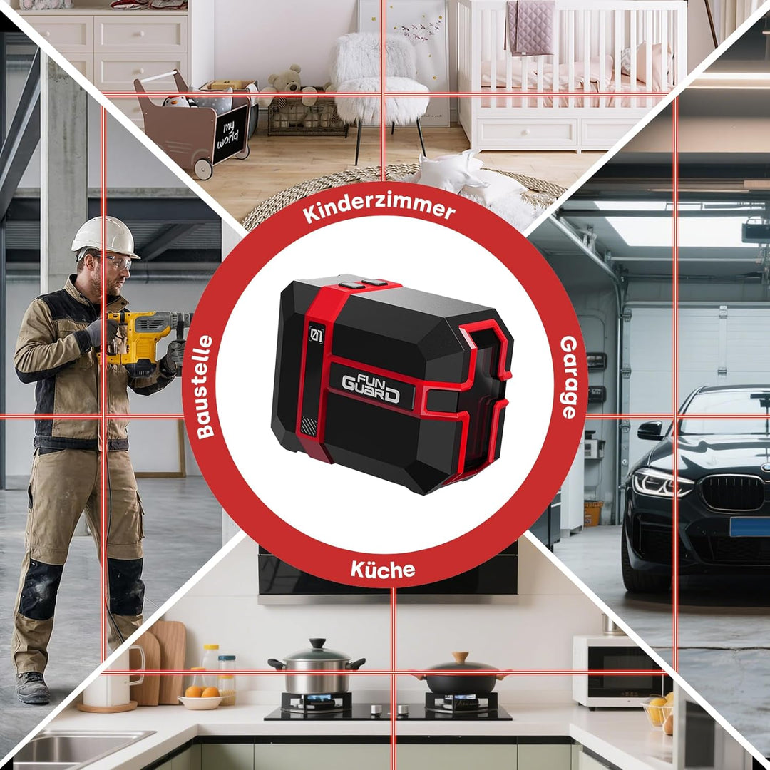 Kreuzlinienlaser 360° Roter 35M Selbstnivellierend Laser Wasserwaage Dual-Lasermodul, Linienlaser 3
