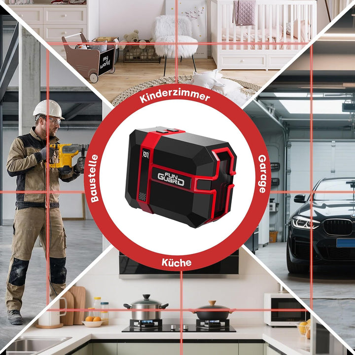 Kreuzlinienlaser 360° Roter 35M Selbstnivellierend Laser Wasserwaage Dual-Lasermodul, Linienlaser 3