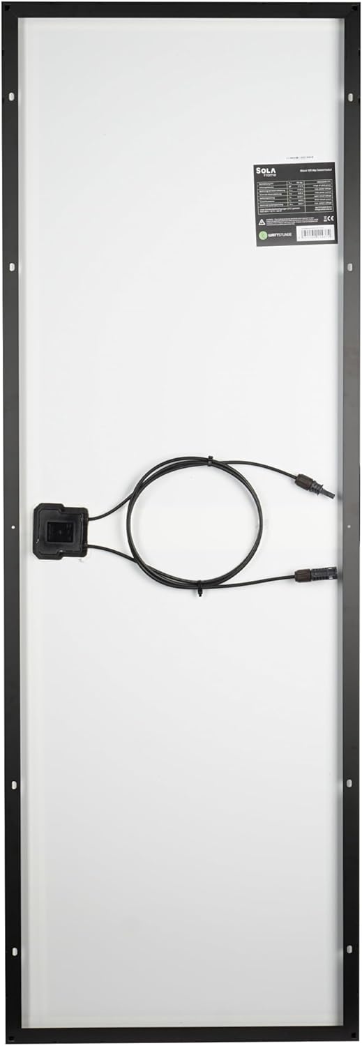 SOLA Frame Black Wohnmobil Komplettset mit Haltespoiler und Laderegler 165 W schwarz Schwarz 165 W,