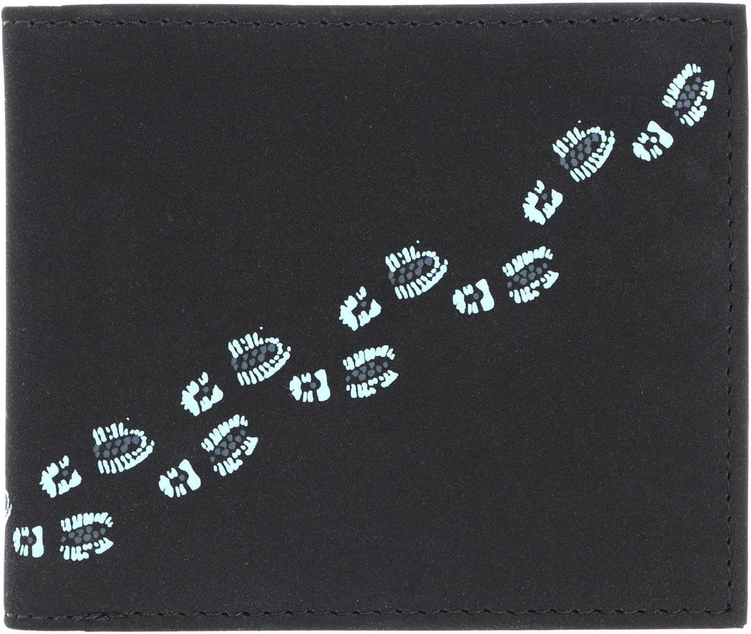 Oxmox New Cryptan Geldbörse 12 cm Footsteps (Schwarz), Footsteps (Schwarz)