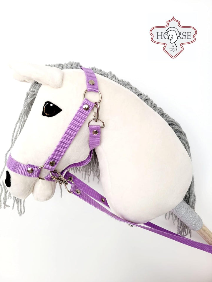 Steckenpferd A4 (Pferd auf einem Stock) Hobby Horse A4 komplett mit Kantar wie auf dem Foto (Wite),