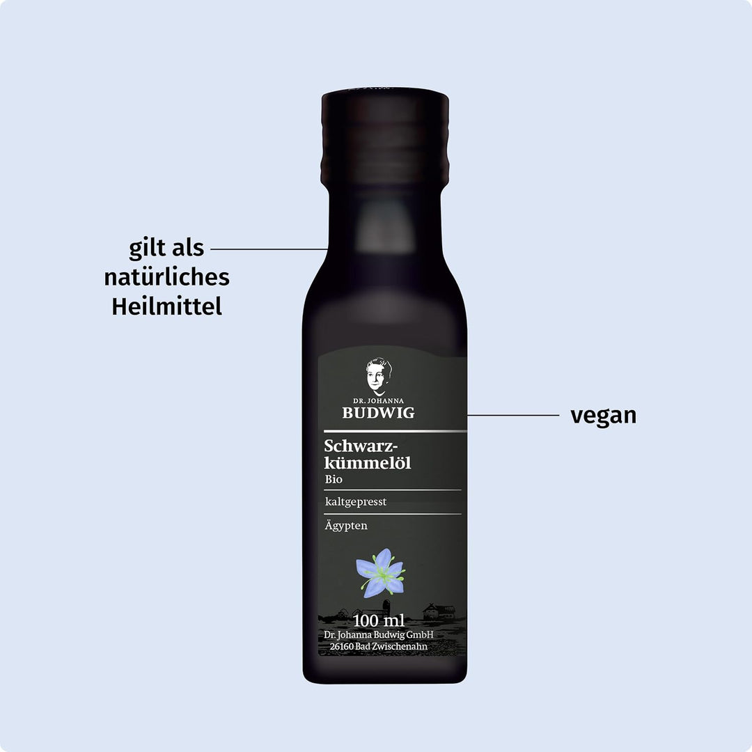Dr. Budwig Premium Bio Schwarzkümmelöl Vorratspack gefiltert (4x 100ml) - nigella sativa - ätherisch
