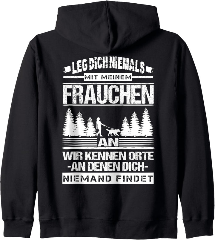 Lustiges Gassi Outfit Frauchen Hundebesitzer Hunde Sprüche Kapuzenjacke