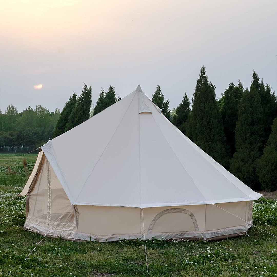 Oxford Bellzelt für Familien-Camping – Geräumige 4m Jurte mit Ofenanschluss, 4-Jahreszeiten Outdoor