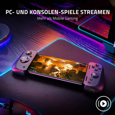 Razer Kishi V2 für iPhone - Mobile Gaming Controller (Universal Fit mit ausziehbarer Brücke, Streami