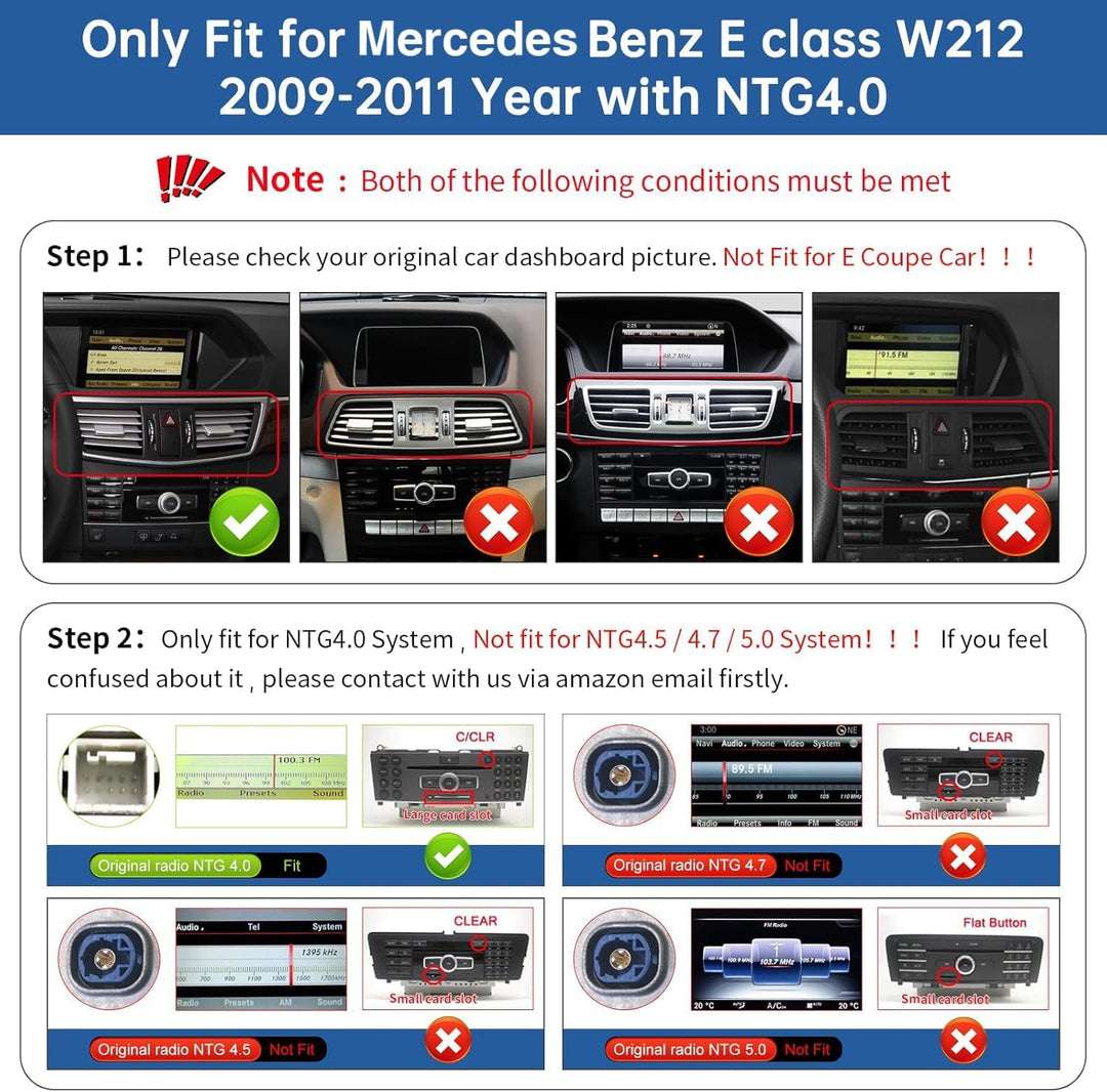 Road Top 12,3 Zoll Ultra-schmal Autoradio Touchscreen Drahtlos CarPlay Android Auto für Mercedes Ben