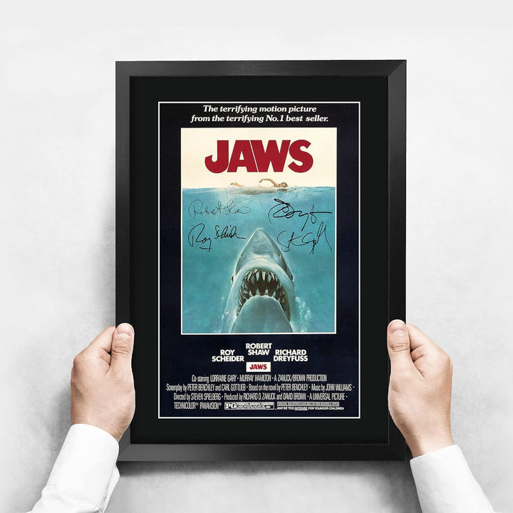 HWC Trading Jaws A3 Gerahmte Signiert Gedruckt Autogramme Bild Druck-Fotoanzeige Geschenk Für Rob Sc