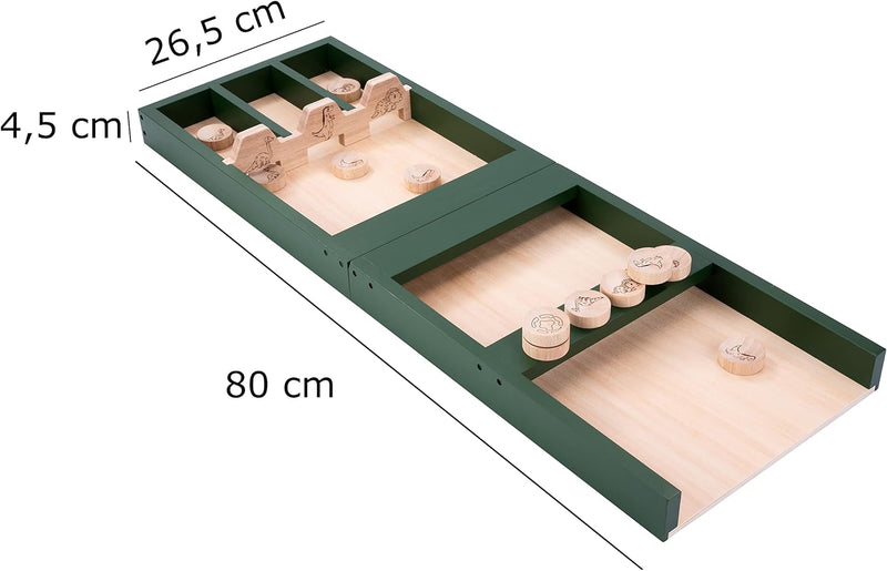 Engelhart - Sjoelbak Spiel Dinosaurier 80 cm -2 Teilen für Kinder Holzen Scheiben - Holland Billard