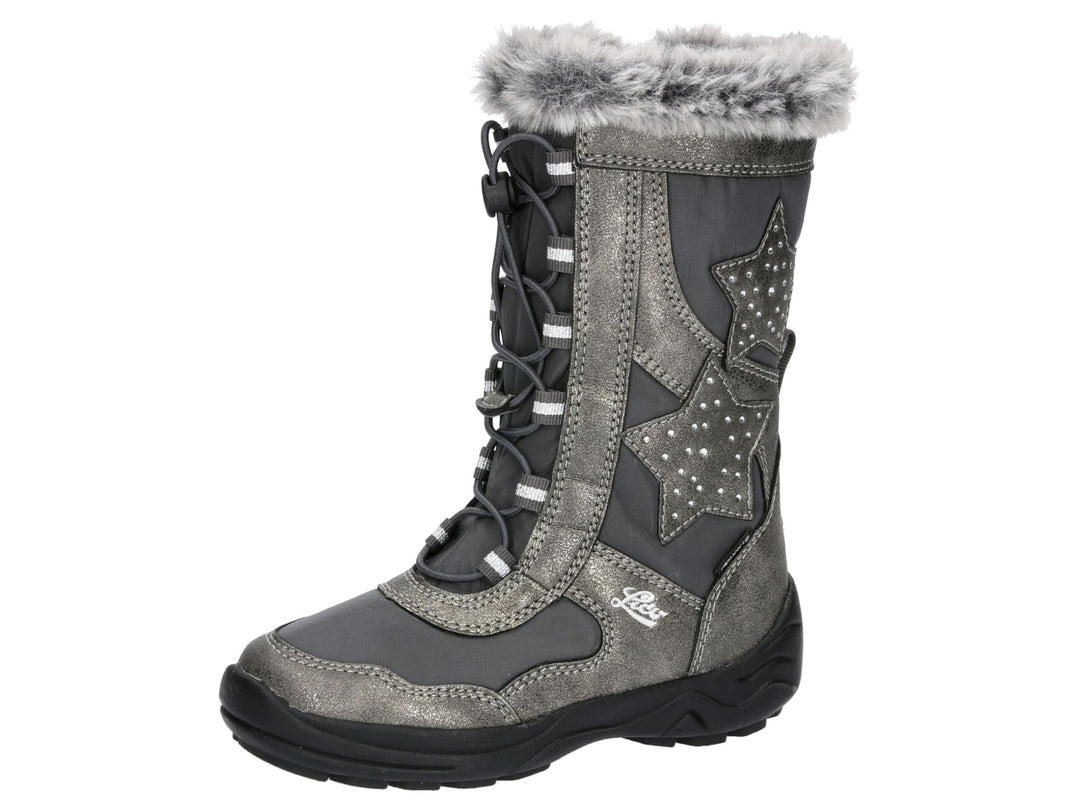 Lico Mädchen Cathrin Schneestiefel 25 EU Grau Silber, 25 EU Grau Silber