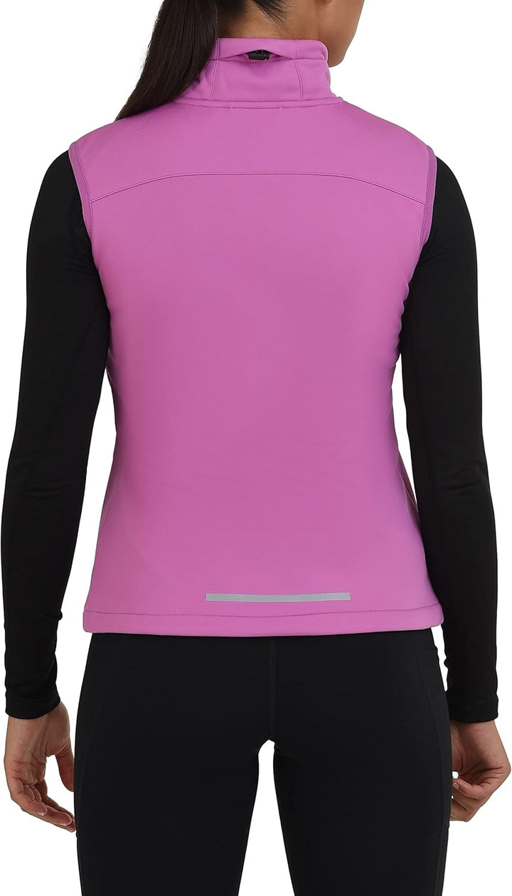 TCA Damen Flyweight winddichte Lauf- und Fahrradweste mit Reissverschlusstaschen S Rosa, S Rosa