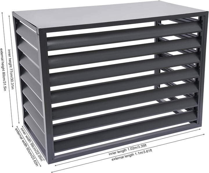 Abdeckung für Klimaanlage aus Aluminium‑Verbund Klimaanlage Zaun Bildschirm Schutzabdeckung für Auss