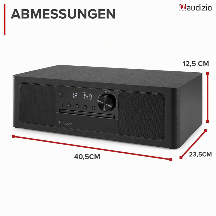 Audizio Lunata - DAB Radio mit CD Player, 100W Stereoanlage mit CD &amp; Bluetooth 5.3 - Musikanlage mit