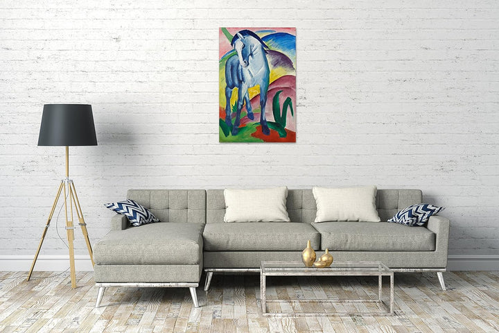 Printed Paintings Leinwand (60x80cm): Franz Marc - Blaues Pferd (1911) 60x80 cm, 60x80 cm