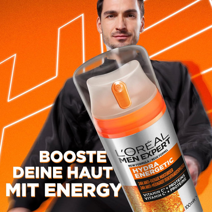 L'Oréal Men Expert Pflegeset mit Gesichtspflege und XXL Duschgel, Für Körper, Haare und Bart, Hydra