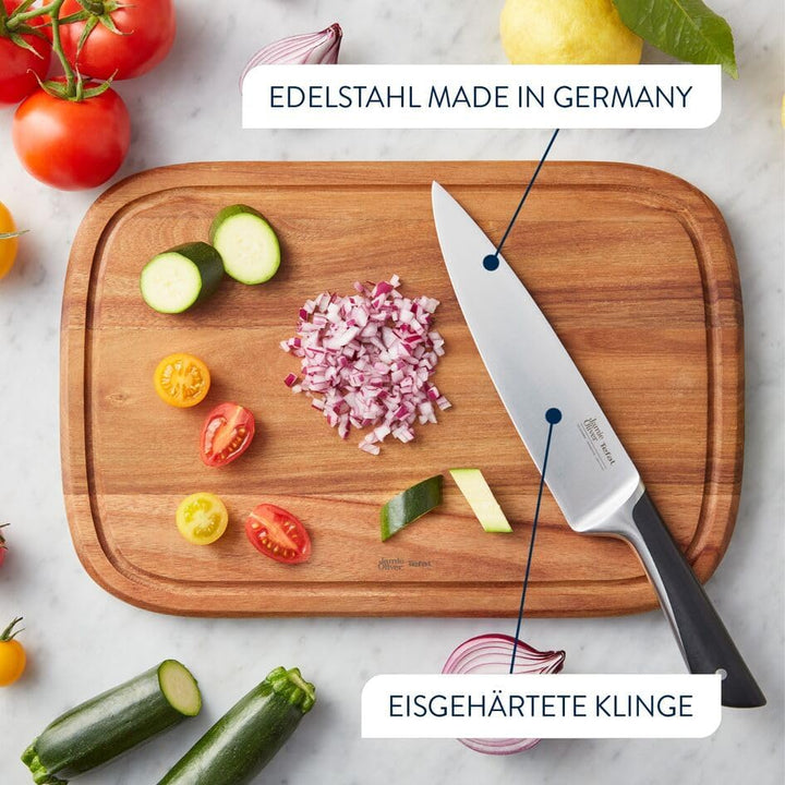 Jamie Oliver by Tefal K26715 Santokumesser 16,5 cm | hohe Schneideleistung | unverwechselbares Desig