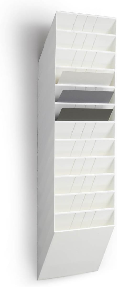Durable Flexiboxx Prospektspenderset (12 A4 Querformat) weiss, 1709781010 Weiss Querformat, Weiss Qu