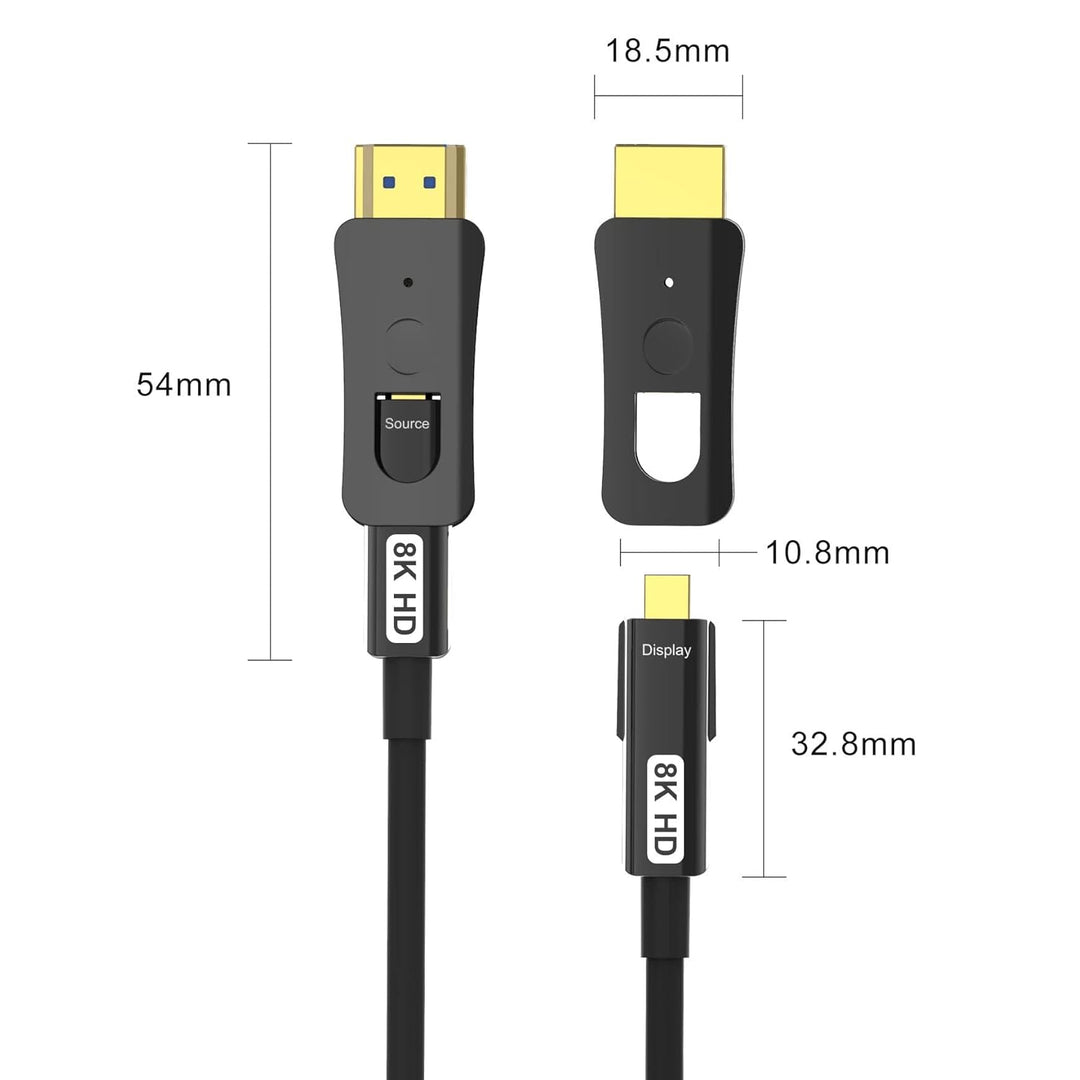 YIWENTEC HDMI-Glasfaserkabel 4k @ 60Hz HDCP2.2 4: 4: 4 High-Speed 18 Gbit/s HDR 3D 4K2K HDMI-Glasfas