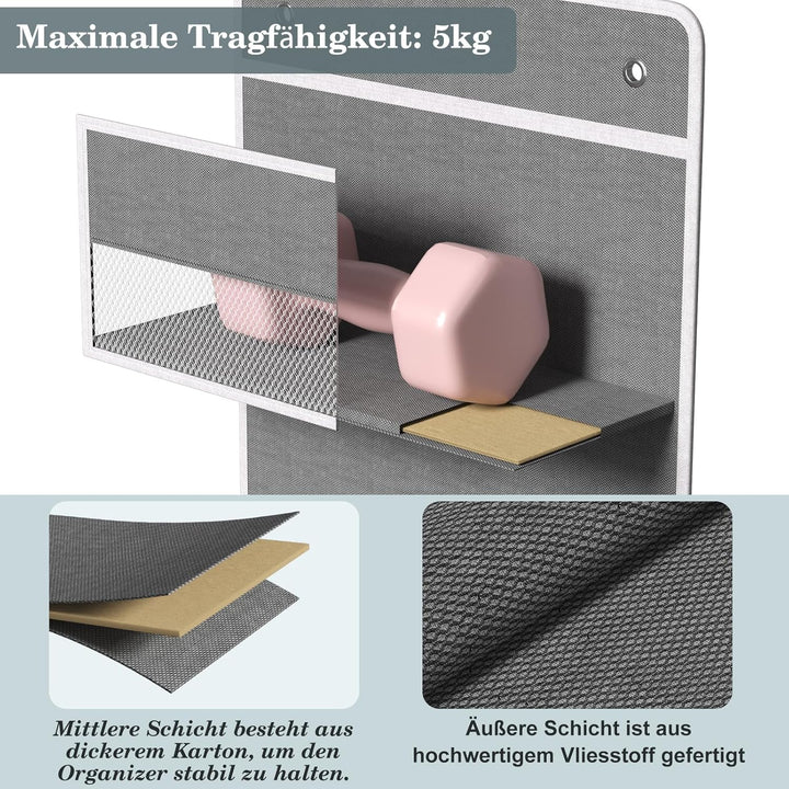 FCHERP Hängeorganizer Mit 5 Fächern,Tür Organizer Hängend,Hängeaufbewahrung,Regal Organizer bei Gros