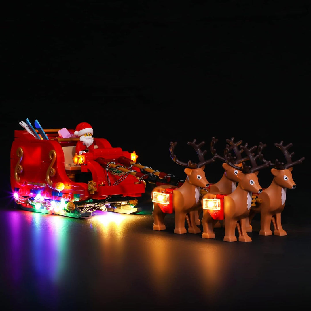 BRIKSMAX Led Beleuchtungsset für Lego Schlitten des Weihnachtsmanns - Compatible with Lego 40499 Bau