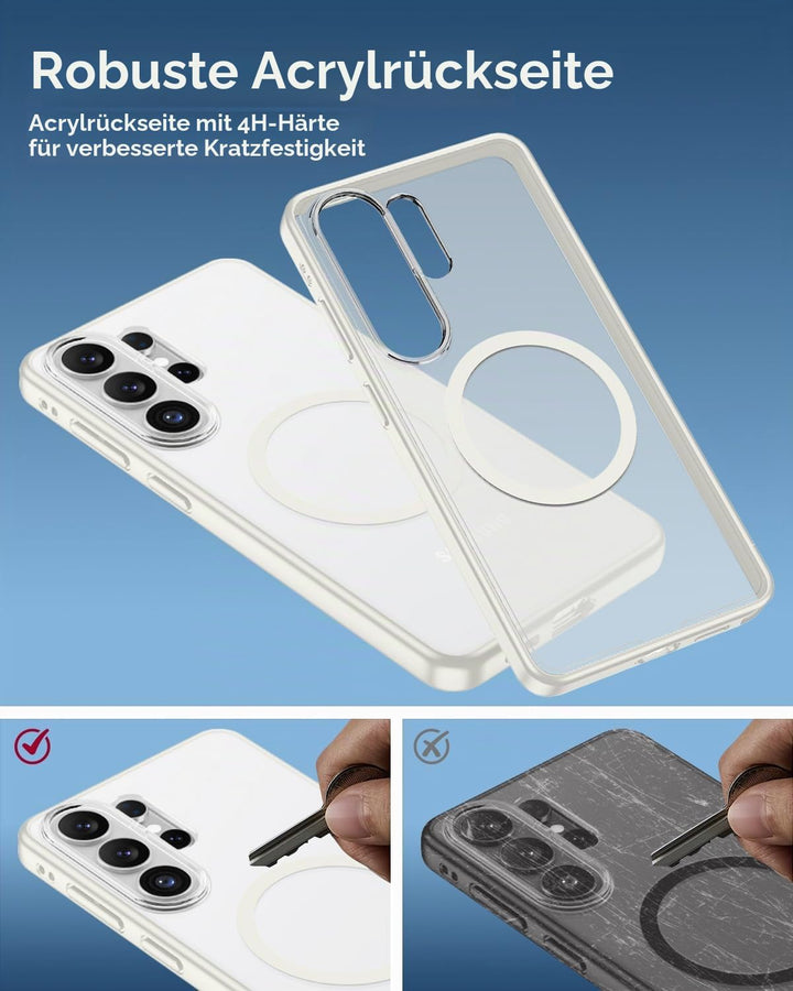 Miimall Magnetische Hülle Kompatibel mit Samsung Galaxy S26 Ultra Hülle Ultradünn 2026, PC+TPU Stoss