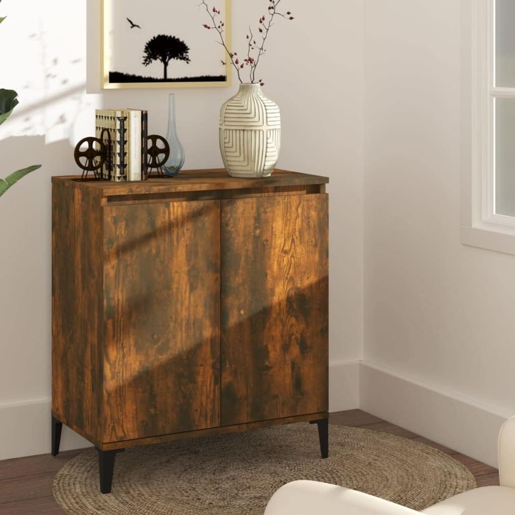 WIFESE Kommode Sideboard Räuchereiche 60x35x70 cm Holzwerkstoff KüChenschrank Komodenschrank Kommode