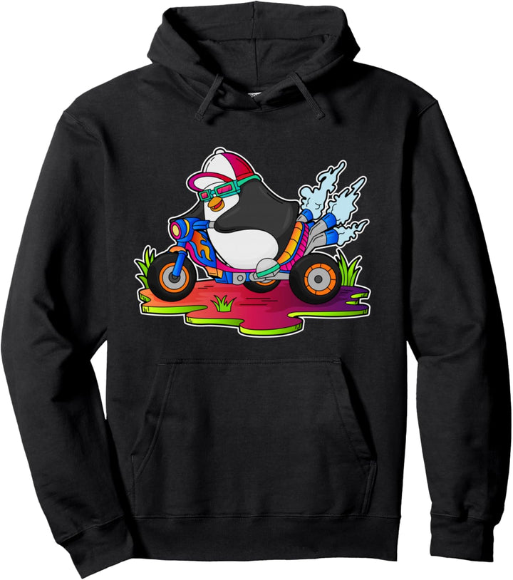 Pinguin Motorrad Pullover Hoodie