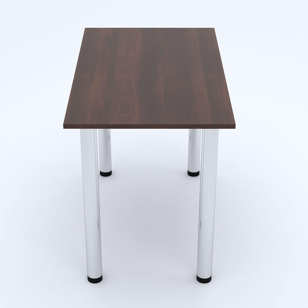 mikon 60x40 | Esszimmertisch - Esstisch - Tisch mit Chrombeinen - Küchentisch - Bürotisch | WALNUSS