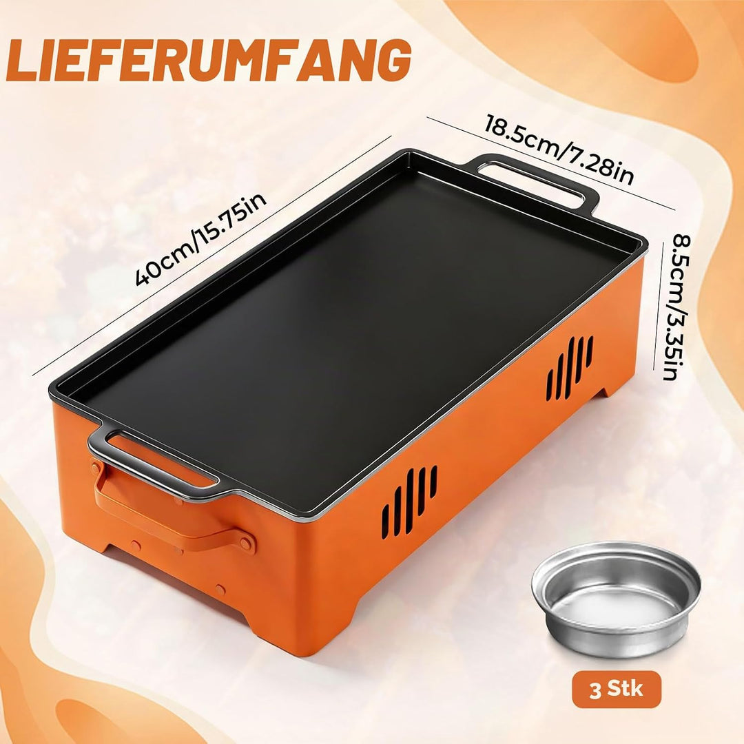 BBQ-Warmhalteplatte Grill-Wärmer, Aluminiumlegierungs-Grill-Heizplatte, Warmhaltebehälter für Fleisc