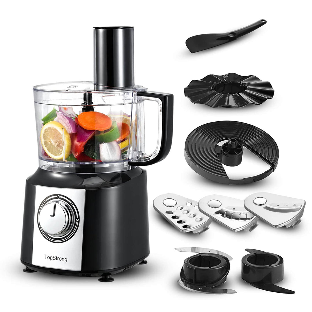 TopStrong Küchenmaschine, 800W küchenmaschine zerkleinerer, 2L Food Processor,Multizerkleinerer, Kom