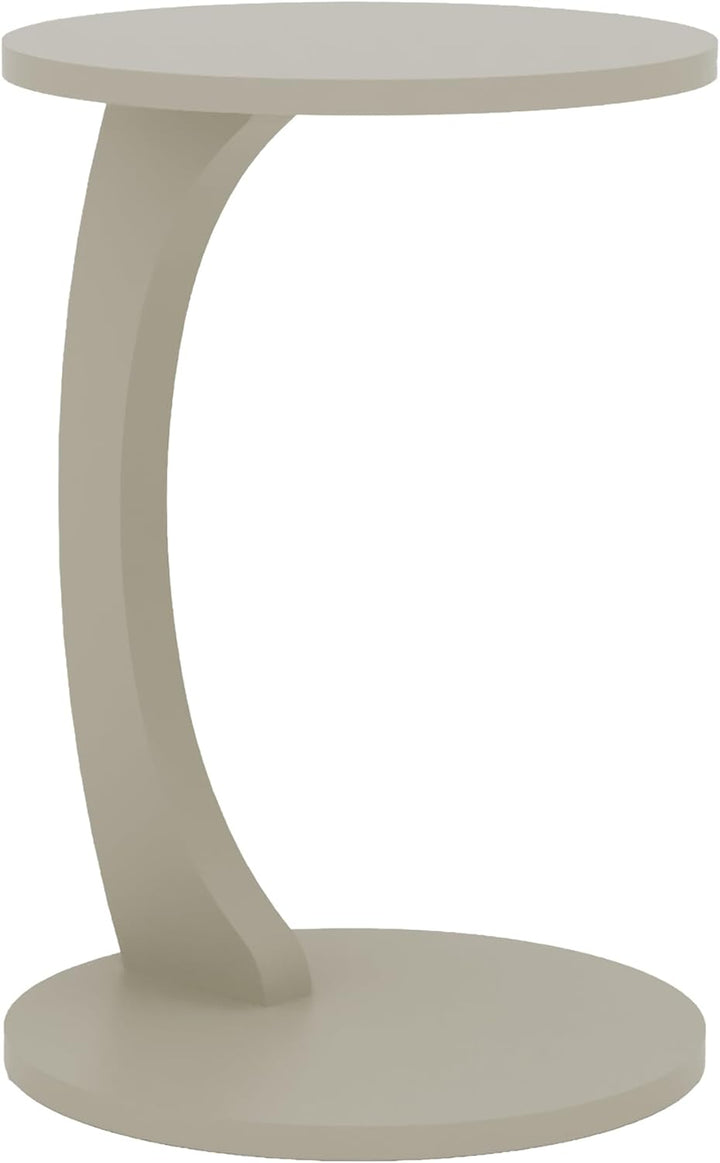 [en.casa] Beistelltisch Holeby Couchtisch Sofatisch auf Rollen Betttisch Laptoptisch C-Form Wohnzimm