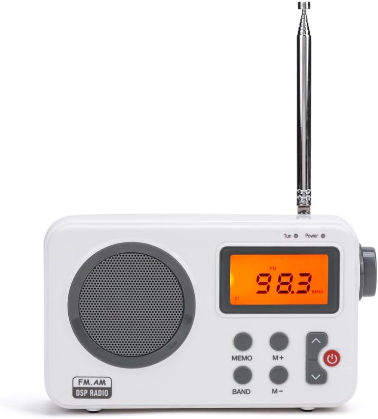 Radio NK-AB1904 FM/AM - Küchenradio Tragbares Desktop-Radio, LCD-Bildschirm mit Licht, Antenne, Laut