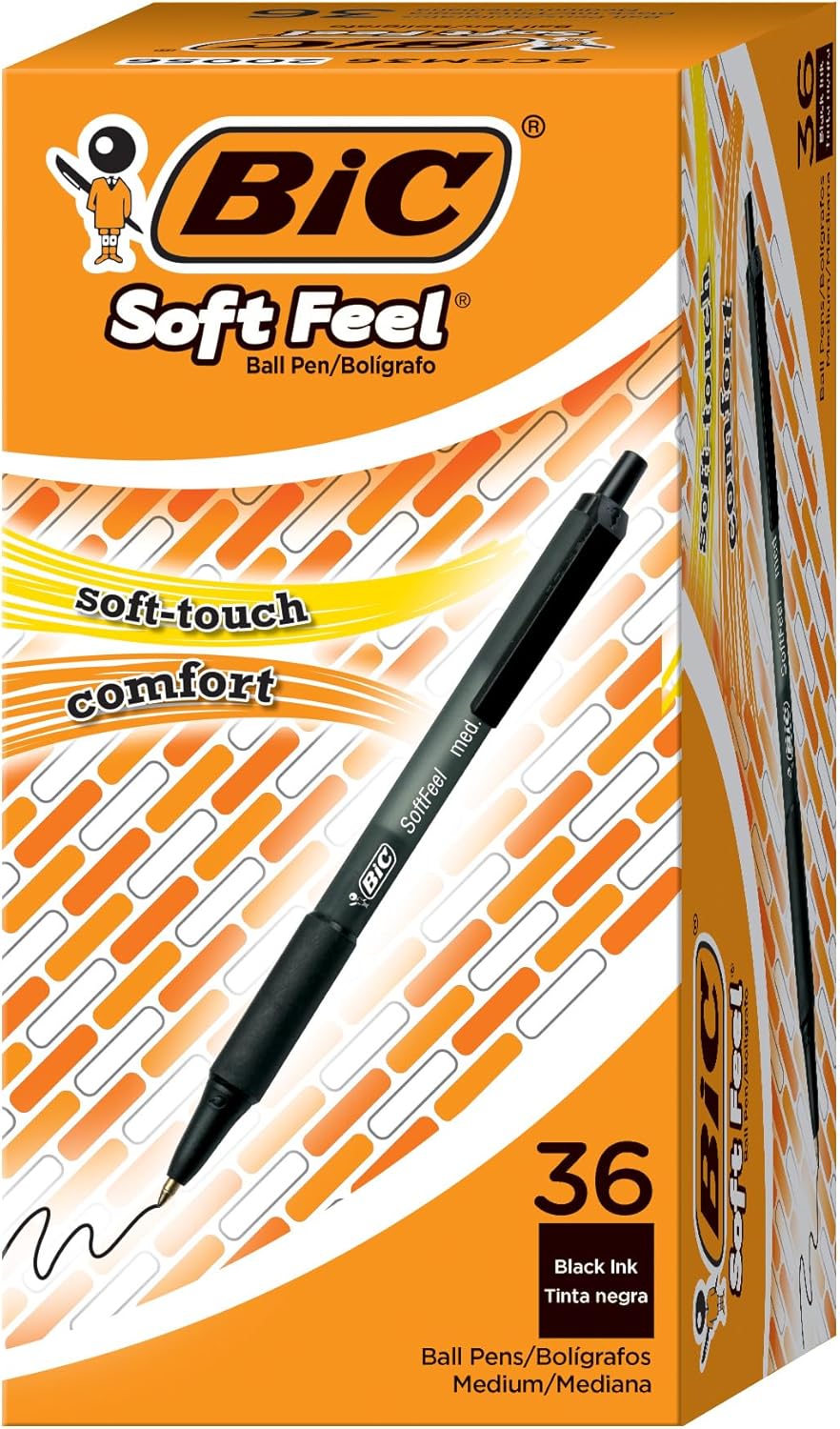 BIC Cristal Xtra Glatte Medium Kugelschreiber (1,0 mm) frischen Atem Box, schwarz. 13 Schwarz, Schwa