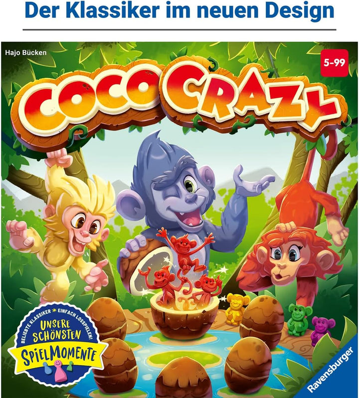 Ravensburger 20897 - Coco Crazy, Brettspiel ab 5 Jahren, Familienspiel für Kinder und Erwachsene, Me