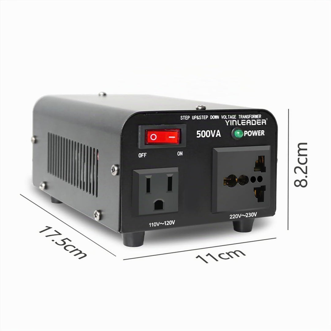 Yinleader 500W 230V bis 110V USA Spannungswandler Ringkern-Transformator 500VA - In: 110V oder 220V