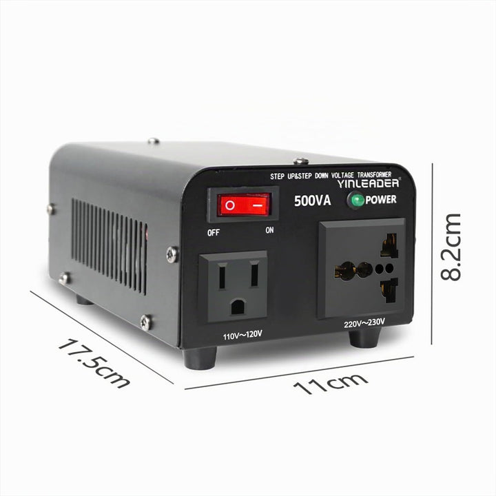 Yinleader 500W 230V bis 110V USA Spannungswandler Ringkern-Transformator 500VA - In: 110V oder 220V