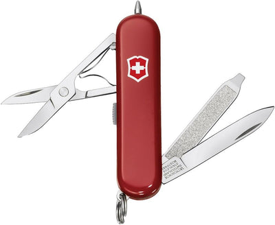 Victorinox Taschenmesser Signature Lite (7 Funktionen, Kugelschreiber, LED-Licht) Rot, Rot