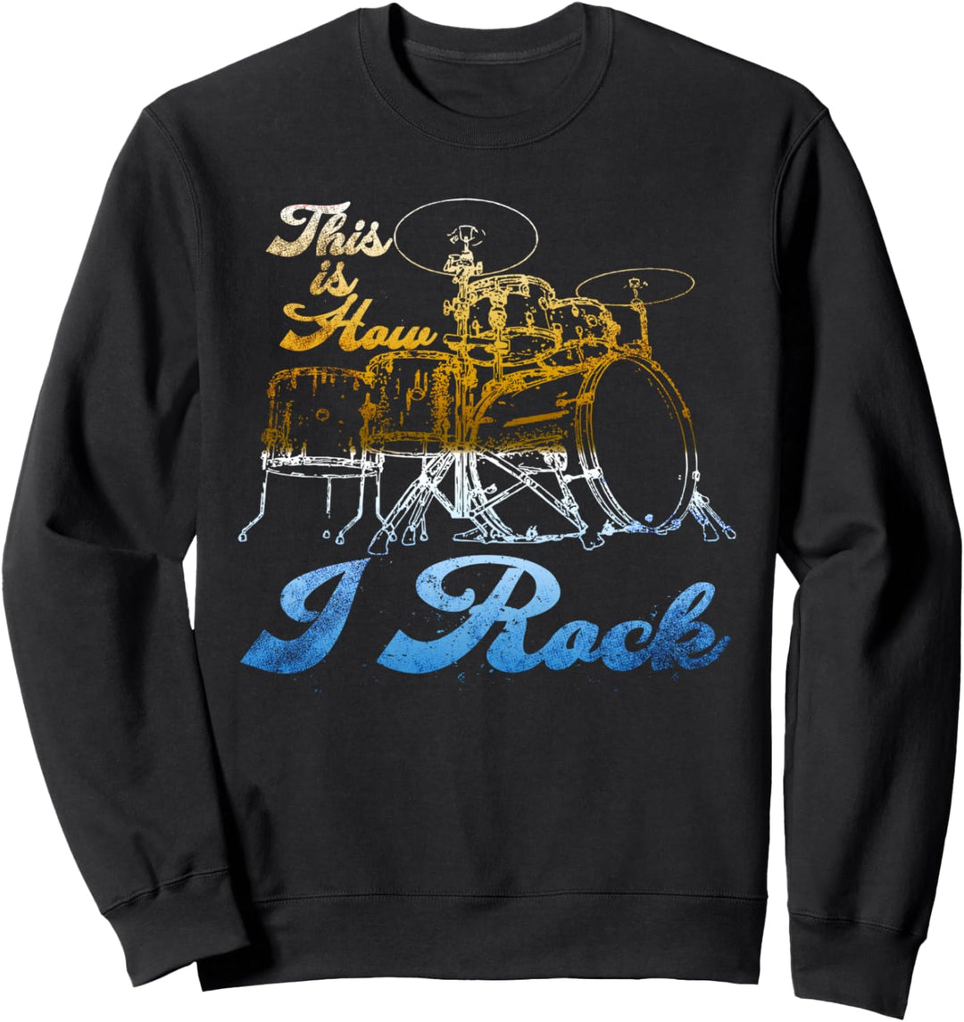 Rock Gitarren Spieler Rockmusik Vintage Rock and Roll Sweatshirt