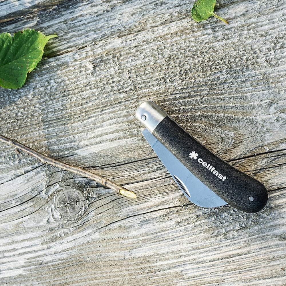 Cellfast Gartenhippe Gartenmesser Gärtnermesser Blumenmesser Okuliermesser IDEAL Blau